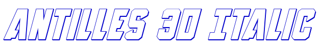 Antilles 3D Italic font